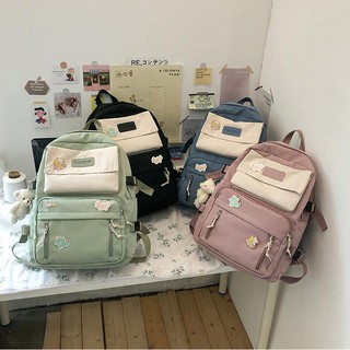 HOT BALO TÚI VẢI DÙ PHỐI MÀU XINH XẮN DÀNH CHO HỌC SINH SINH VIÊN NỮ PHONG CÁCH HÀN QUỐC MẪU MỚI XMY24062082