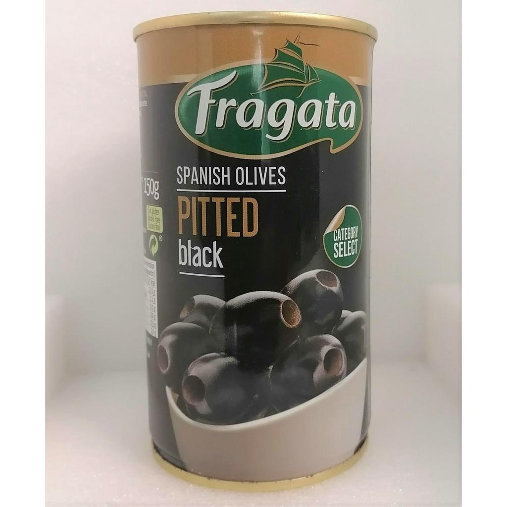 (lọ 350g) Ô LIU TRÁI ĐEN TÁCH HẠT FRAGATA Olives Pitted Black