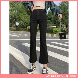 Quần jean ống loe nữ 💖 lưng cao, quần jean co giãn, chất đẹp