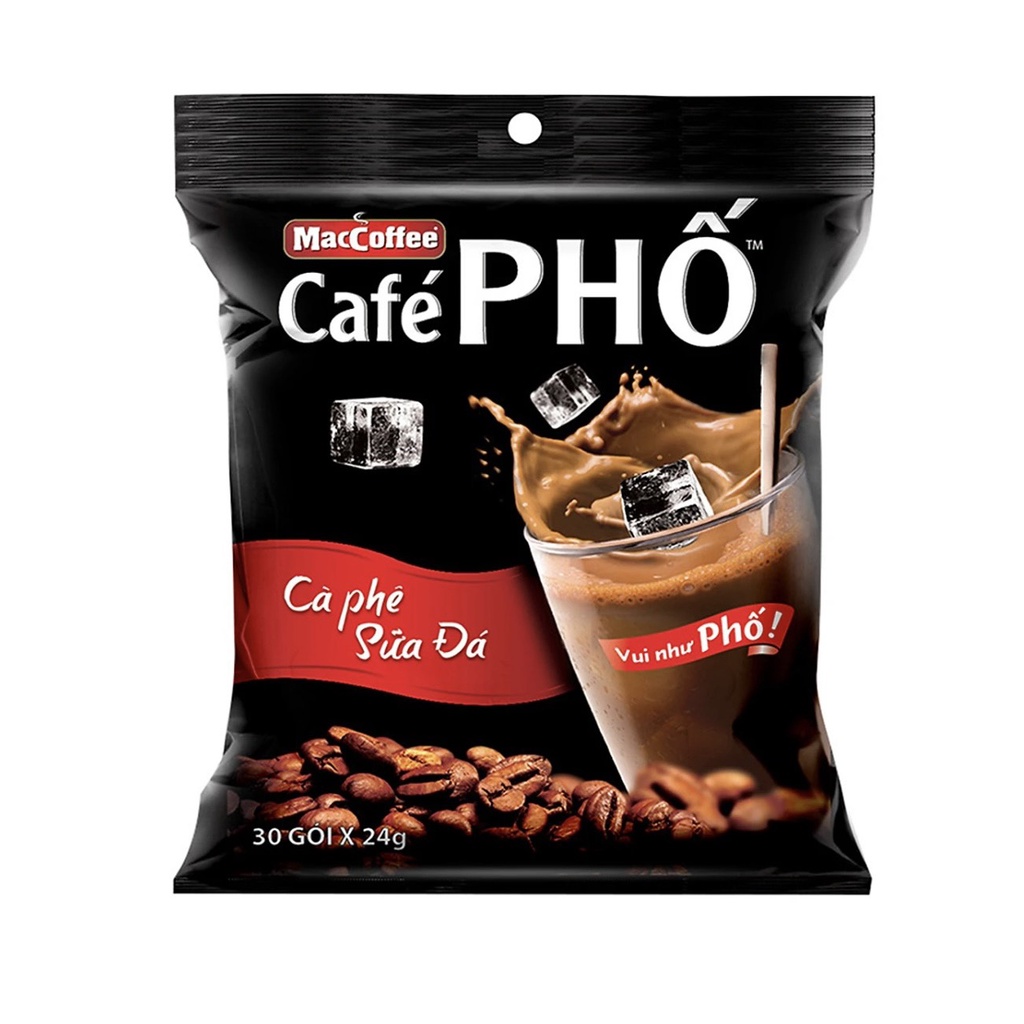 Cà Phê Sữa Đá Café Phố Maccoffee (Bịch 30 Gói x 24g)