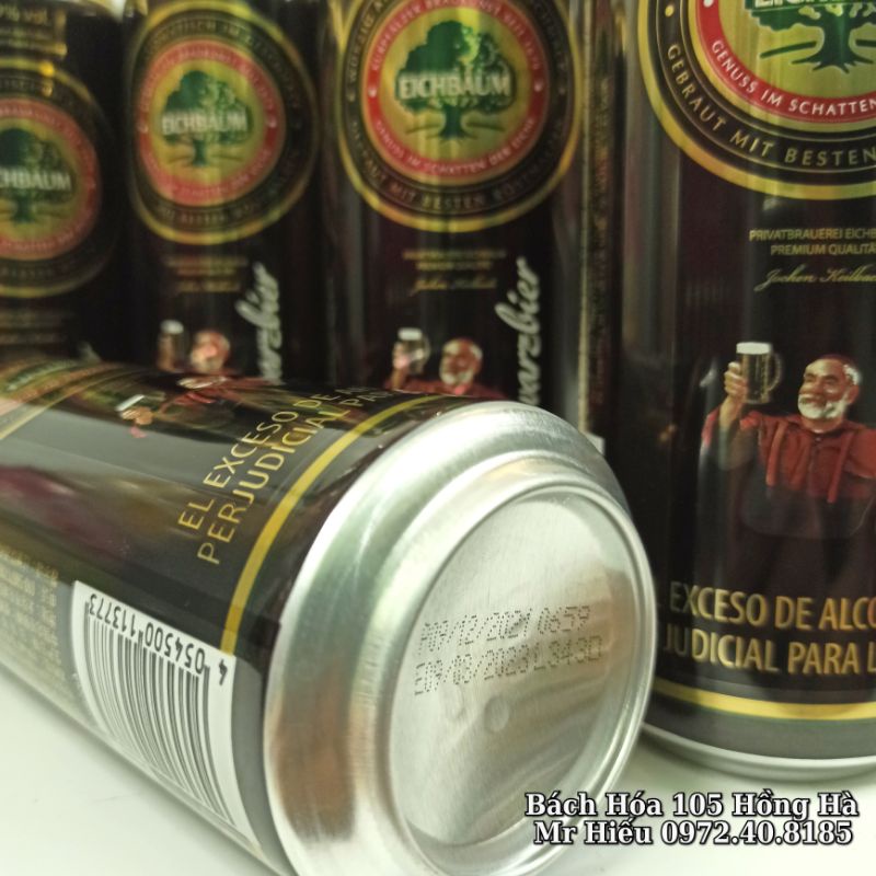 [Hỏa tốc] Bia cây sồi Eichbaum Schwarzbier 4,9% thùng 24 lon