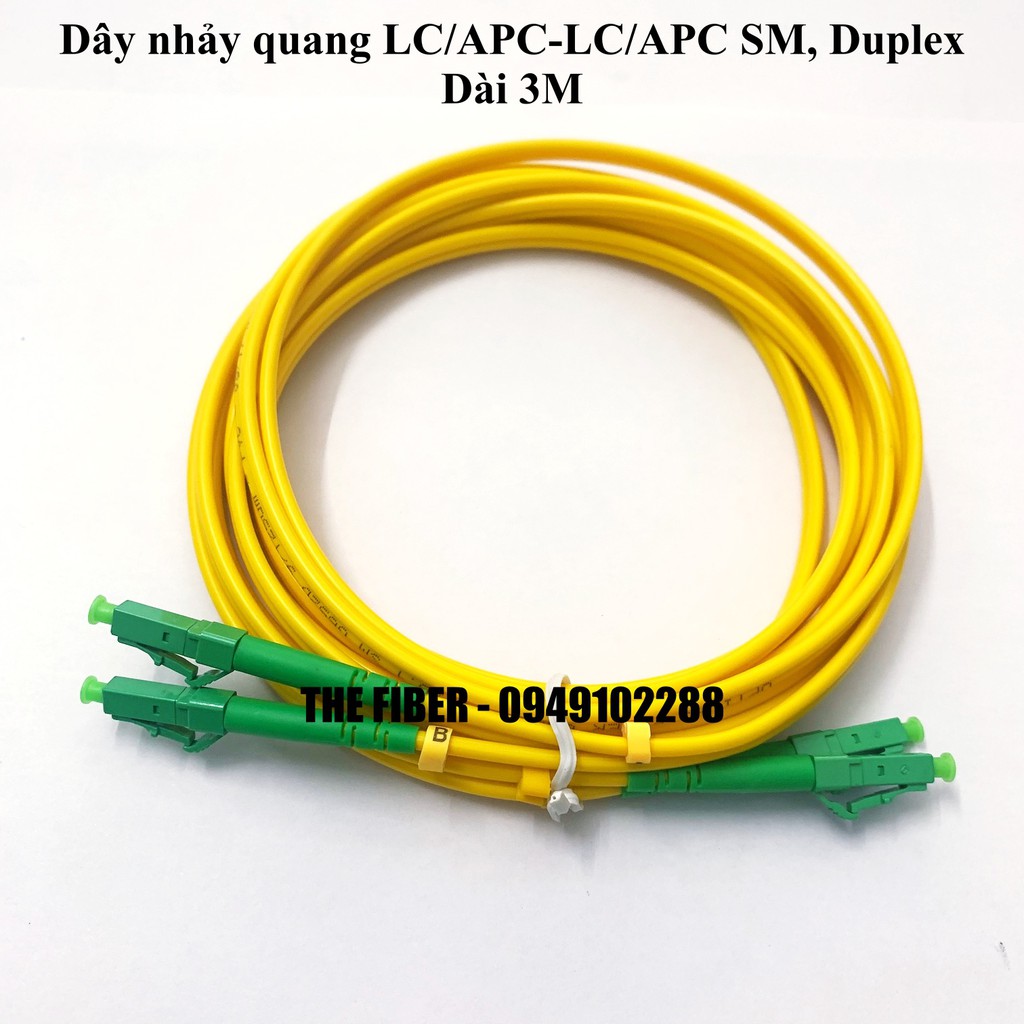 Dây nhảy quang SM LC/APC-LC/APC dài 3M, phi 3.0mm, Duplex