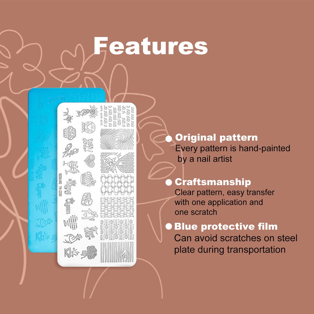 Khuôn In Họa Tiết Mini Chống Rỉ Sét Chuyên Dụng Cho Trang Trí Móng Tay