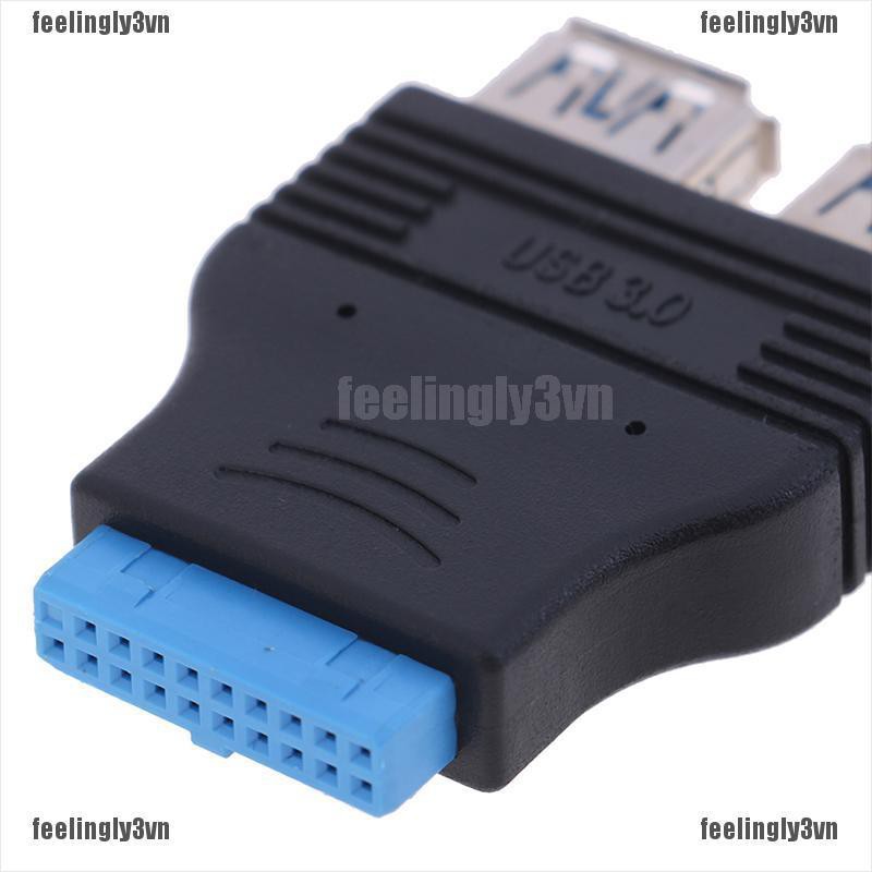 ❤ADA❤ Cáp 2 cổng USB 3.0 kết nối 20 pin bo mạch chủ TO