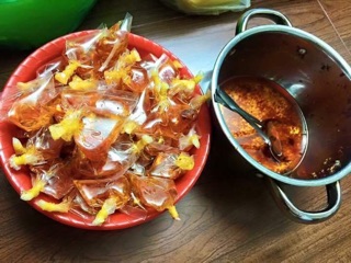 Bánh tráng sa tế hành phi tắc tự trộn thơm ngon