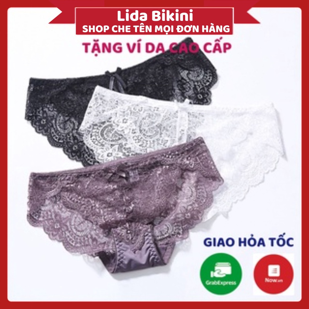 Quần Lót Nữ - Quần Lót Ren Sexy xuất Nhật mền mại trong suốt viền bèo điệu đà DAN STORE Mã 903