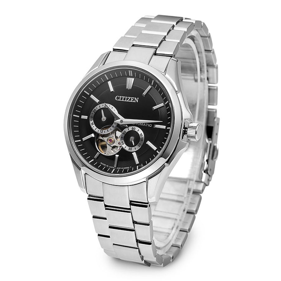 Đồng Hồ Nam Citizen Dây Thép Không Gỉ NP1010-51E - Mặt Đen