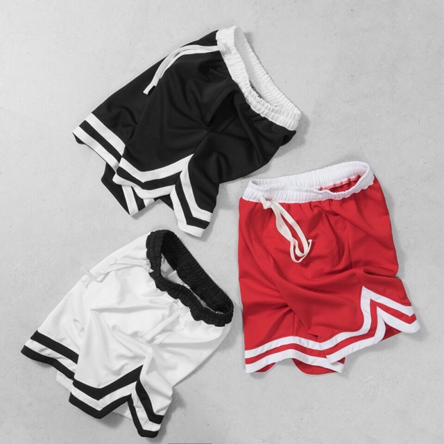 Quần SHORT V 2 LINE Unisex (Thun Poly Bao Giặt Máy Không Xù Lông - 5 Màu Trong Video Thật) | BigBuy360 - bigbuy360.vn