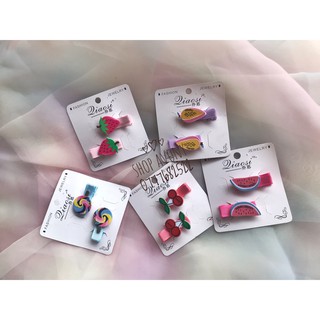 [Sale] Kẹp tóc mái cho bé nhỏ xinh đính icon trái cây