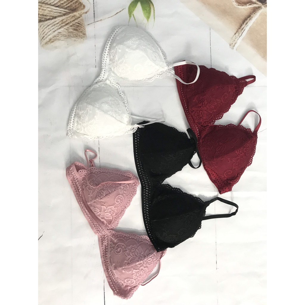 Áo ngực bra ren mịn bắt mắt, áo lót 2 dây điều chỉnh cài sau, bralette, Leblurshop | BigBuy360 - bigbuy360.vn