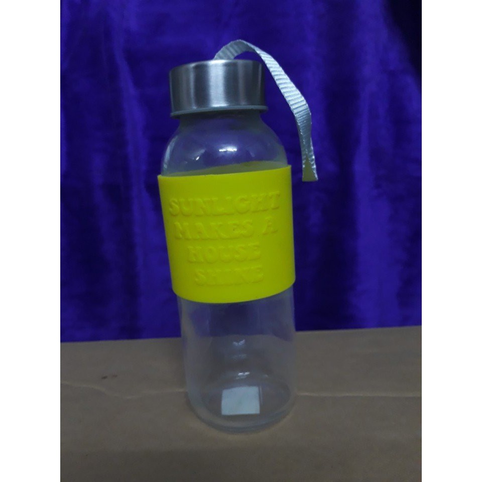 Bình thủy tinh 300ml bọc cao su