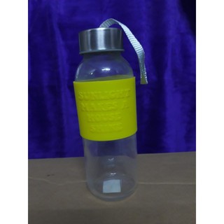 Bình thủy tinh 300ml bọc cao su