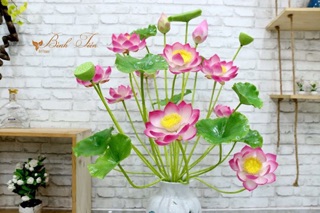 Gân hoa đất sét- gân cánh hoa sen lớn