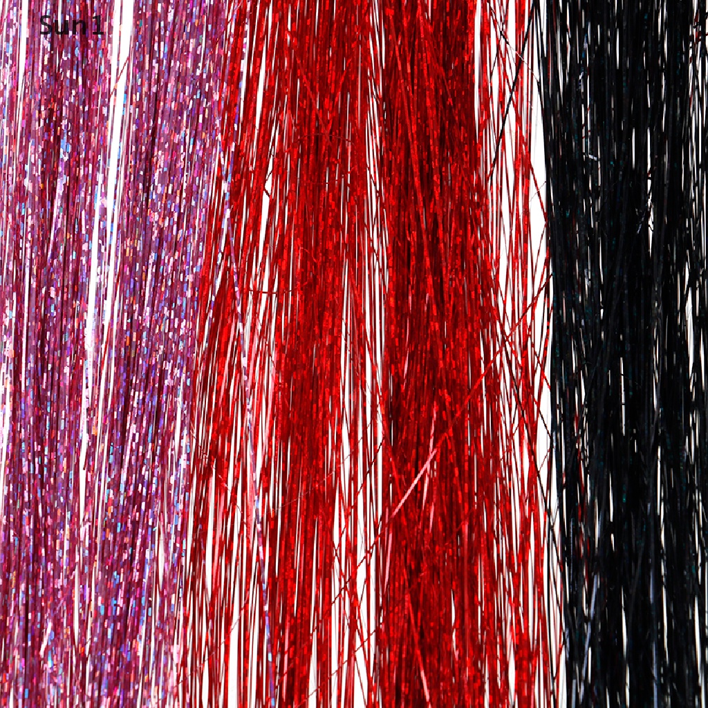 [Hàng mới về] Set 120 sợi dây kim tuyến màu cầu vồng dùng để trang trí tóc