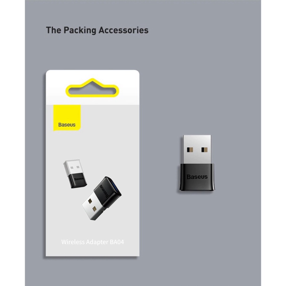 Usb Bluetooth Adapter Dongle Audio Receiver Basues BA04 Tốc Độ Cao Bluetooth 5.0 Hoạt Động Tốt Trong 20m