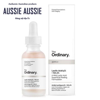 Tinh chất serum AHA tẩy da chết hóa học, mờ thâm The Ordinary Lactic Acid 5% 10% + HA 2% 30ml Deciem aussie.vn