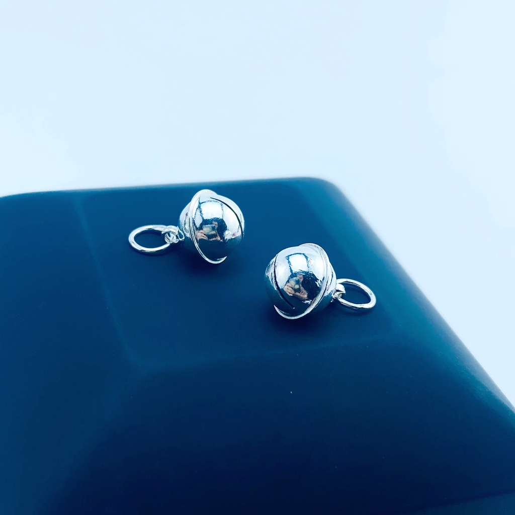 Chuông bạc ta 925 cao cấp 6mm, 8mm, 10mm GẤU SILVER - G0050