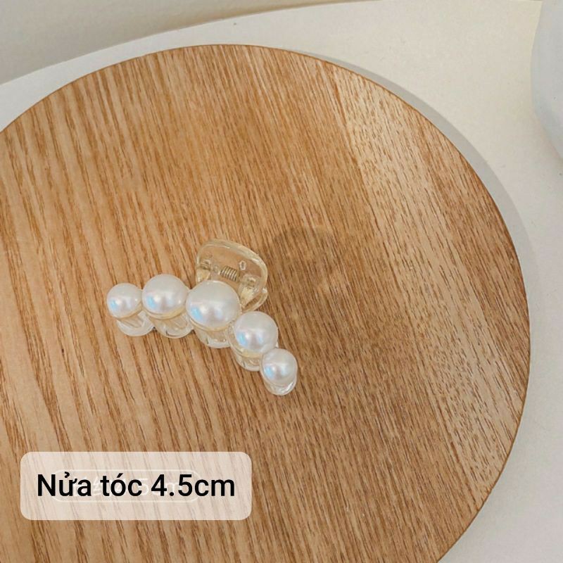 Kẹp nửa tóc đính hạt siêu xinh 4.5cm (Ảnh thật)