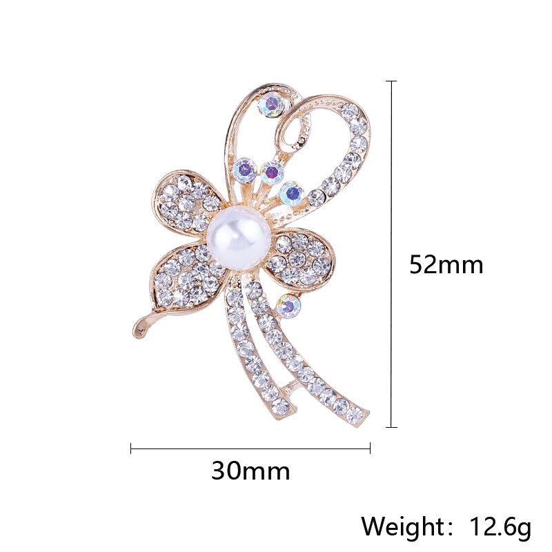 Ghim cài áo hình hoa đính đá pha lê thanh lịch thời trang mùa hè dành cho nữ