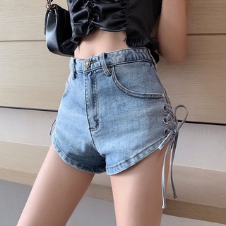 Quần Short Jean Nữ Cạp Cao Co giãn tốt