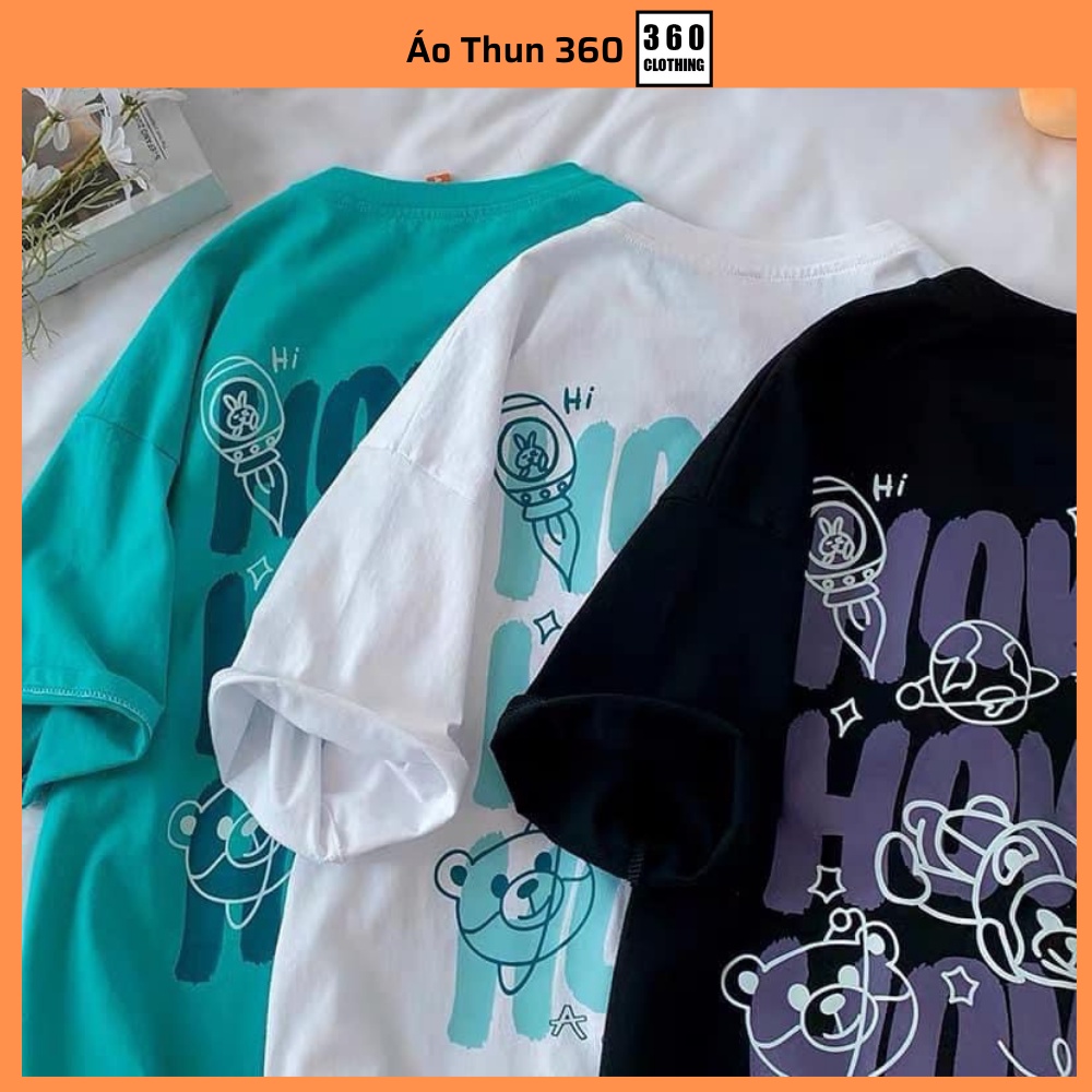 Áo thun nam nữ form rộng Hover cotton 3 màu siêu hót dáng unisex oversize tay lỡ tee phông phong cách ulzzang