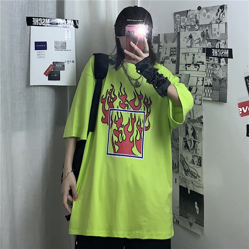 Áo thun Unisex form rộng neon, áo phông tay lỡ ATL917