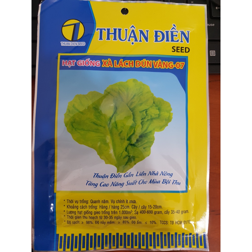 Hạt Giống Xà Lách Dún Vàng Thuận Điền (Gói 10 Gam)