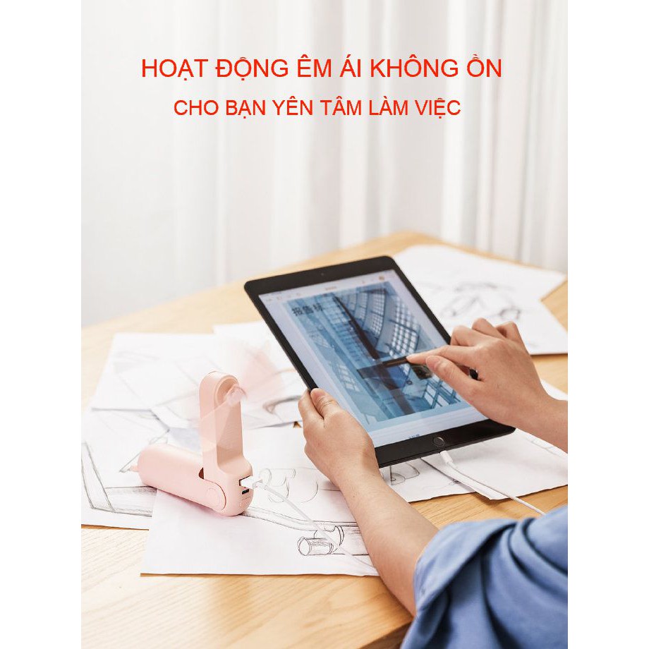 Quạt mini cầm tay 3 trong 1 hình gấu bear F8, quạt tích điện cầm tay Jisulife kiêm đèn pin và sạc dự phòng tiện lợi | BigBuy360 - bigbuy360.vn