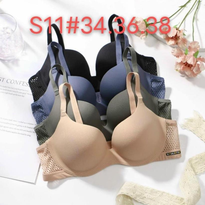 Áo Lót Nữ Su Đúc Không Gọng Thông Hơi, Áo Ngực Nâng Ôm Trọn Ngực Cao Cấp S11
