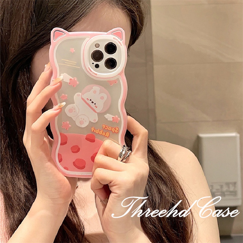 Ốp Điện Thoại Mềm Họa Tiết Tai Thỏ / Gấu Dễ Thương Cho iPhone 14 13 12 11 Pro Max SE2020 X XR Xs Max 7 8 6 6s Plus