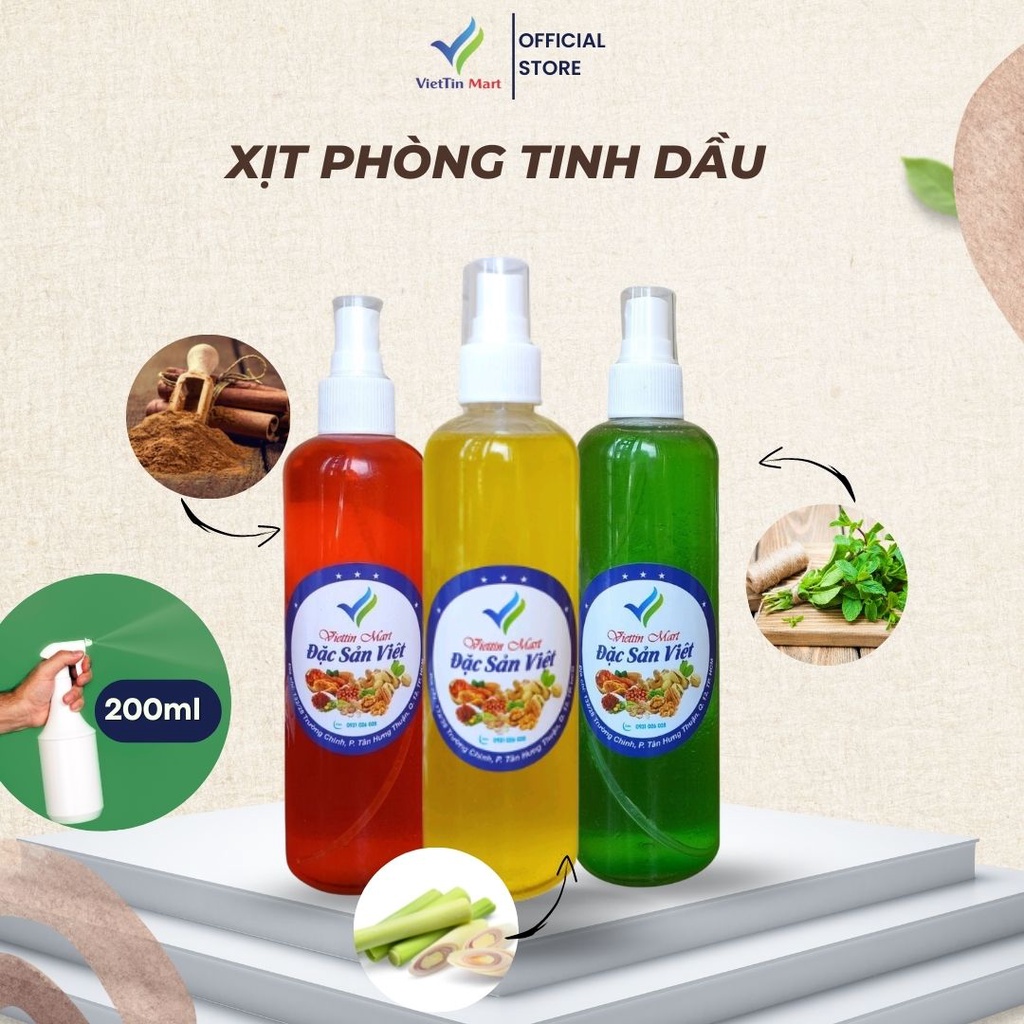 Tinh dầu Sả Xịt Phòng Viettin Mart 200ml