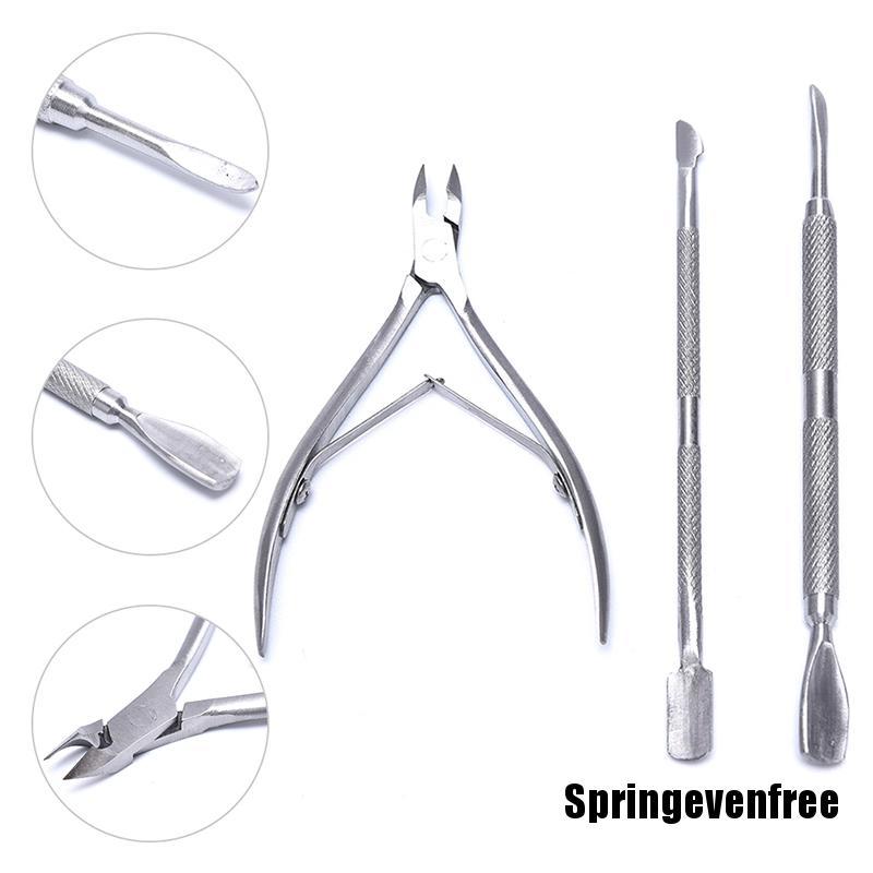 Spring 3Pcs/Set Cuticle Nippers Nail Clipper Cutter Dead Skin Remover Nail Art Tool Brilliant