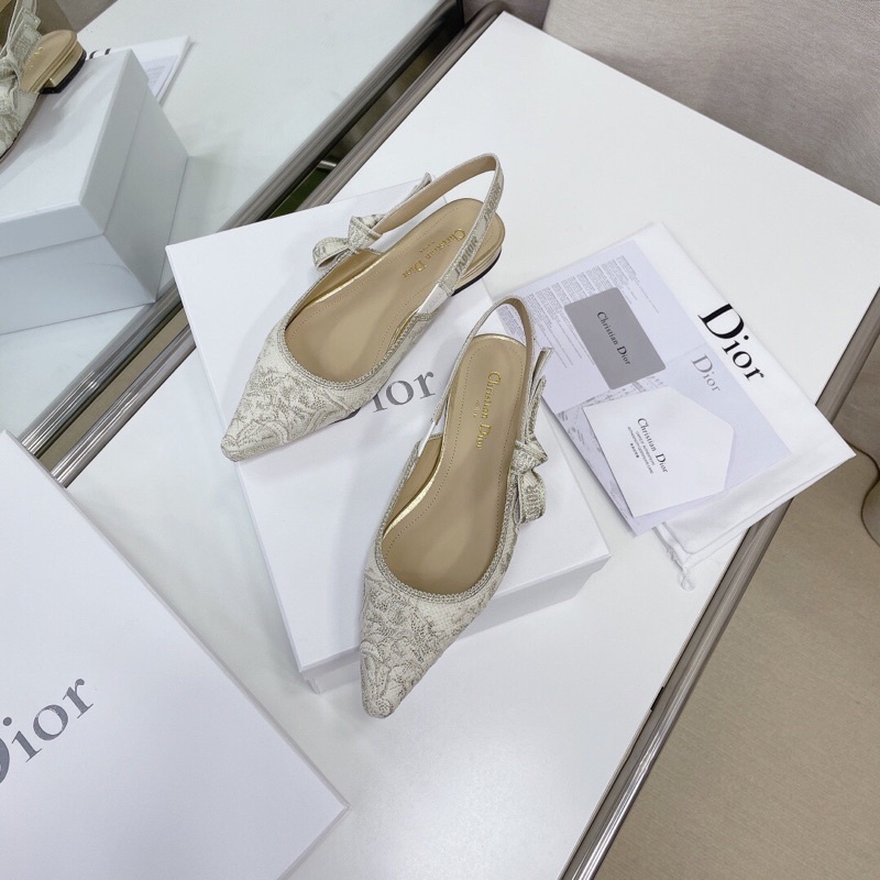 Giày bệt mũi nhọn hở gót cao cấp có 5 mẫu thương hiệu Dior CD mẫu mới êm chân