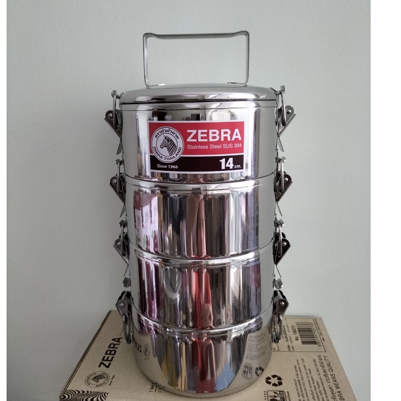 Camen Inox Zebra 14cmx4 Ngăn Có Khóa Gài, Ngăn Rời, Inox 304 Thái Lan cao cấp