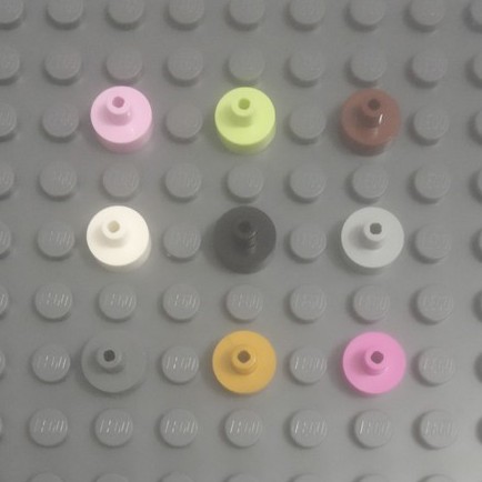 Đồ Chơi Chính Hãng Tile, Round 1 x 1 with Bar and Pin Holder