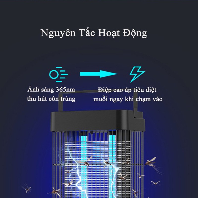 Đèn Bắt Muỗi Và Diệt Côn Trùng Công Suất Lớn 16W, Công Nghệ Ánh Sáng Sinh Học – Phiên Bản Cao Cấp