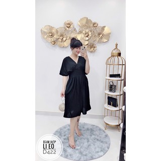Bigsize Đầm xếp li eo D422