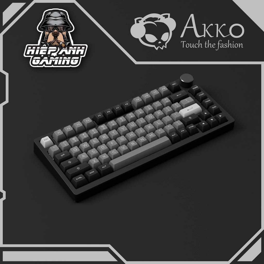 Bàn phím AKKO PC75B Plus Black & Silver | Bảo hành chính hãng 12 tháng