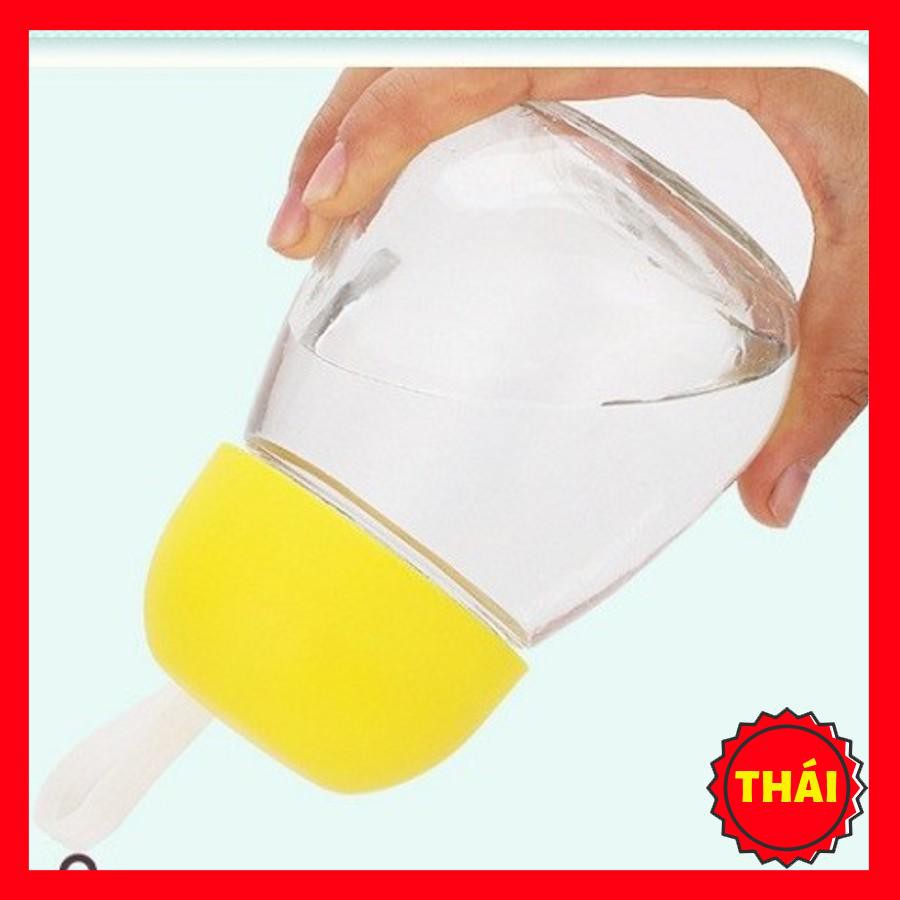 [THÁI] Bình/Cốc giữ nhiệt đa năng thủy tinh ngộ nghĩnh siêu kute 320ml dùng để ủ/nấu cháo cho bé trai bé gái