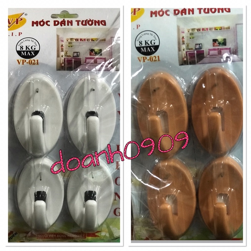 Combo 10 vĩ móc dán tường có đinh đóng vào tường