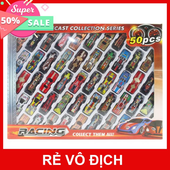 Xe ô tô đồ chơi bộ đồ chơi 50 chiếc xe ô tô đua-xe đua lắp ghép cho bé