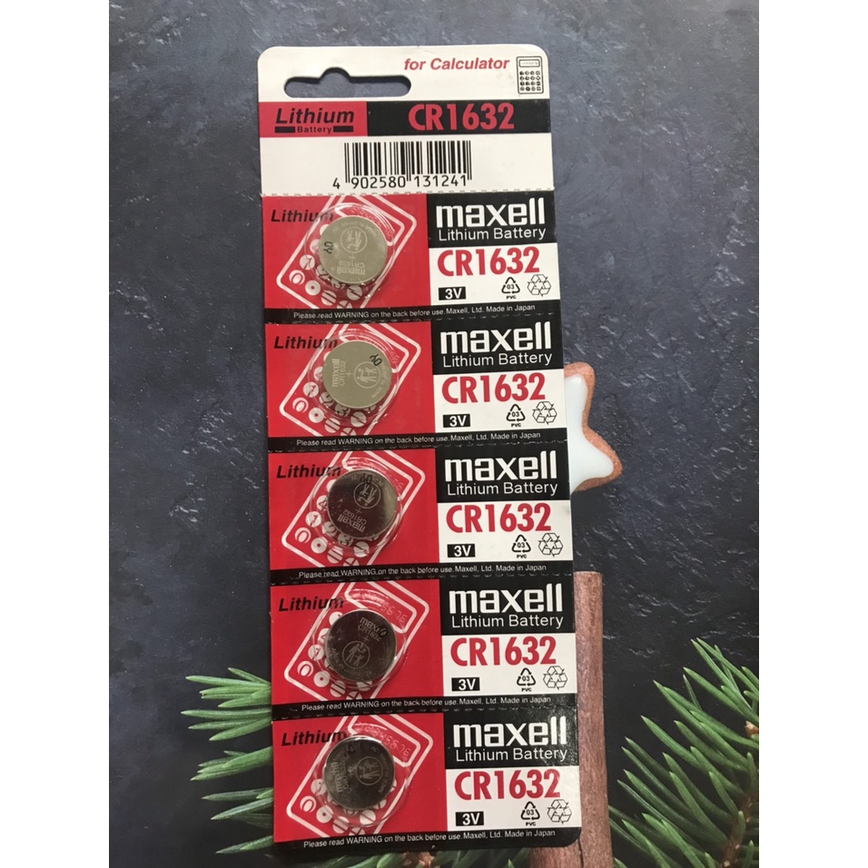 Vỉ 5 Viên Pin Maxell CR2032 / CR2025 / CR2016 / CR1632 / CR1616 / CR1220 / CR1216 / CR1620 MAXELL Lithium - Chính Hãn
