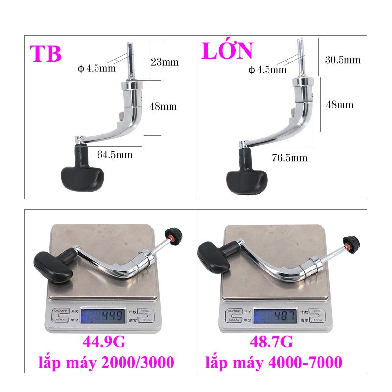 Tay Quay Máy Câu Cá Chất Liệu Inox Siêu Chắc Chắn