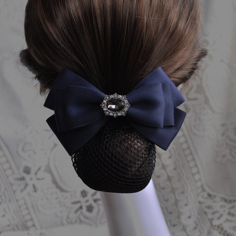 Kẹp búi tóc xanh dương đính đá - phụ kiện búi tóc đẹp - kẹp búi tóc công sở - quà tặng valentine