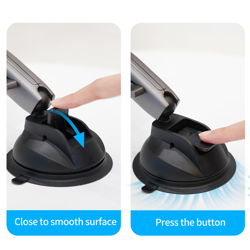 Giá đỡ điện thoại 1/4 xoay 360 độ có giác hút gắn xe hơi | BigBuy360 - bigbuy360.vn