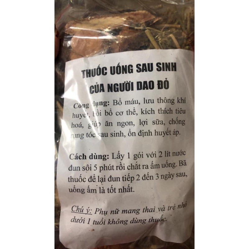 Thuốc uống sau sinh của người dao đỏ