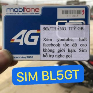 Sim 3g/4g mobi bl5gt full không giới hạn data chỉ 50k/tháng