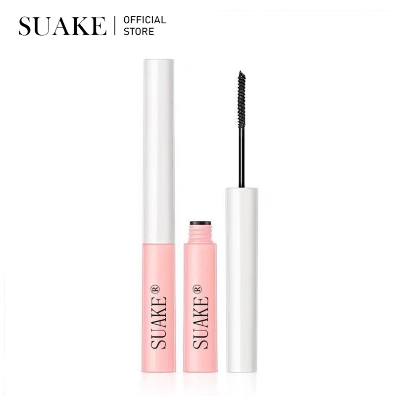 Mascara Suake Lâu Trôi Không Thấm Nước Dày Mi Cong Nhỏ Màu Đen 8G