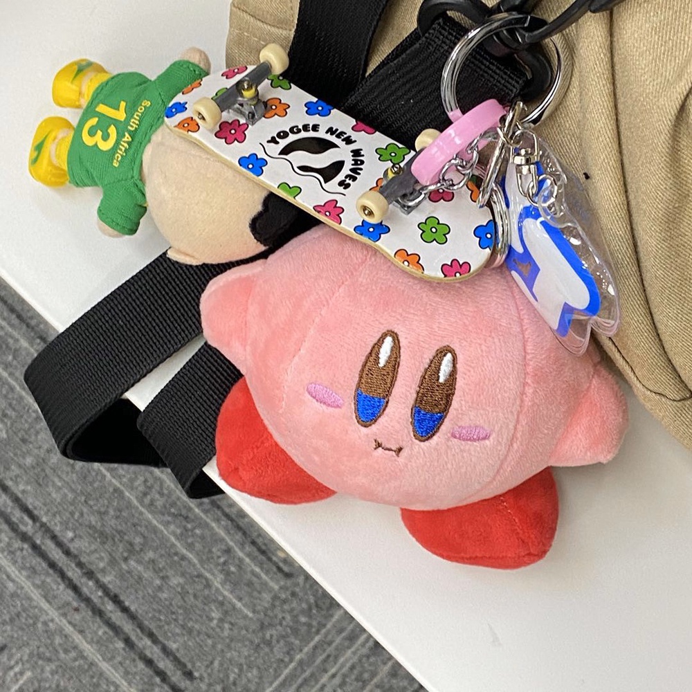 Móc khóa hình thú nhồi bông Kirby mềm mại 10cm