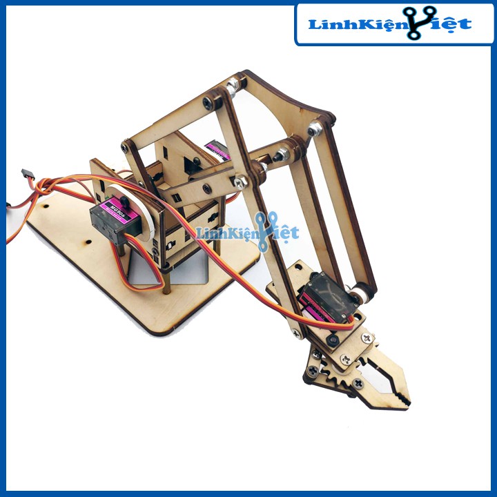 Bộ cánh tay Robot Arduino Uno Mica (kèm 04 Servo SG90, 01 CH340, 01 Shield Mở Rộng Arduino NaNo)